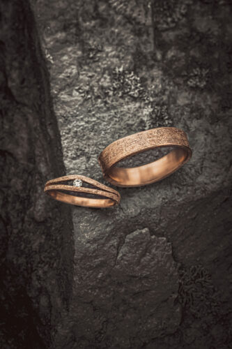 Trauringe Weissgold / Roségold Eheringe Leipzig. Goldschmiede Lang Wiesbaden.